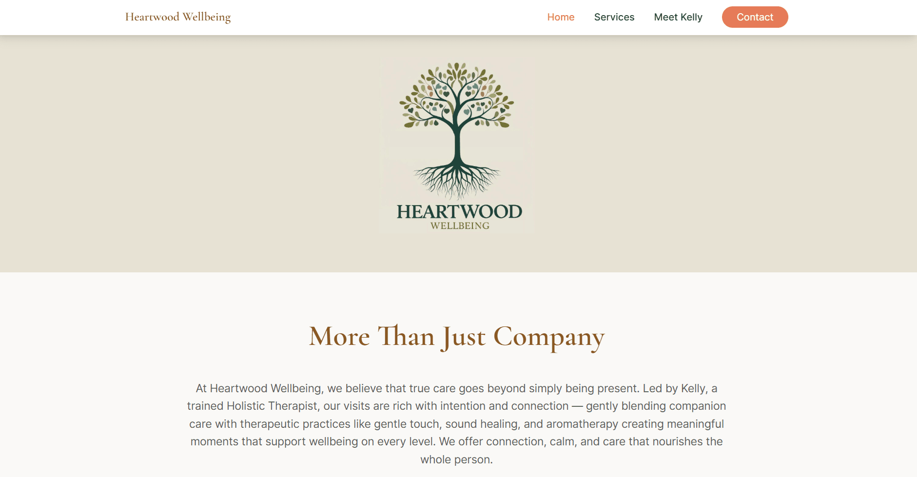 Heartwood Wellbeing website design