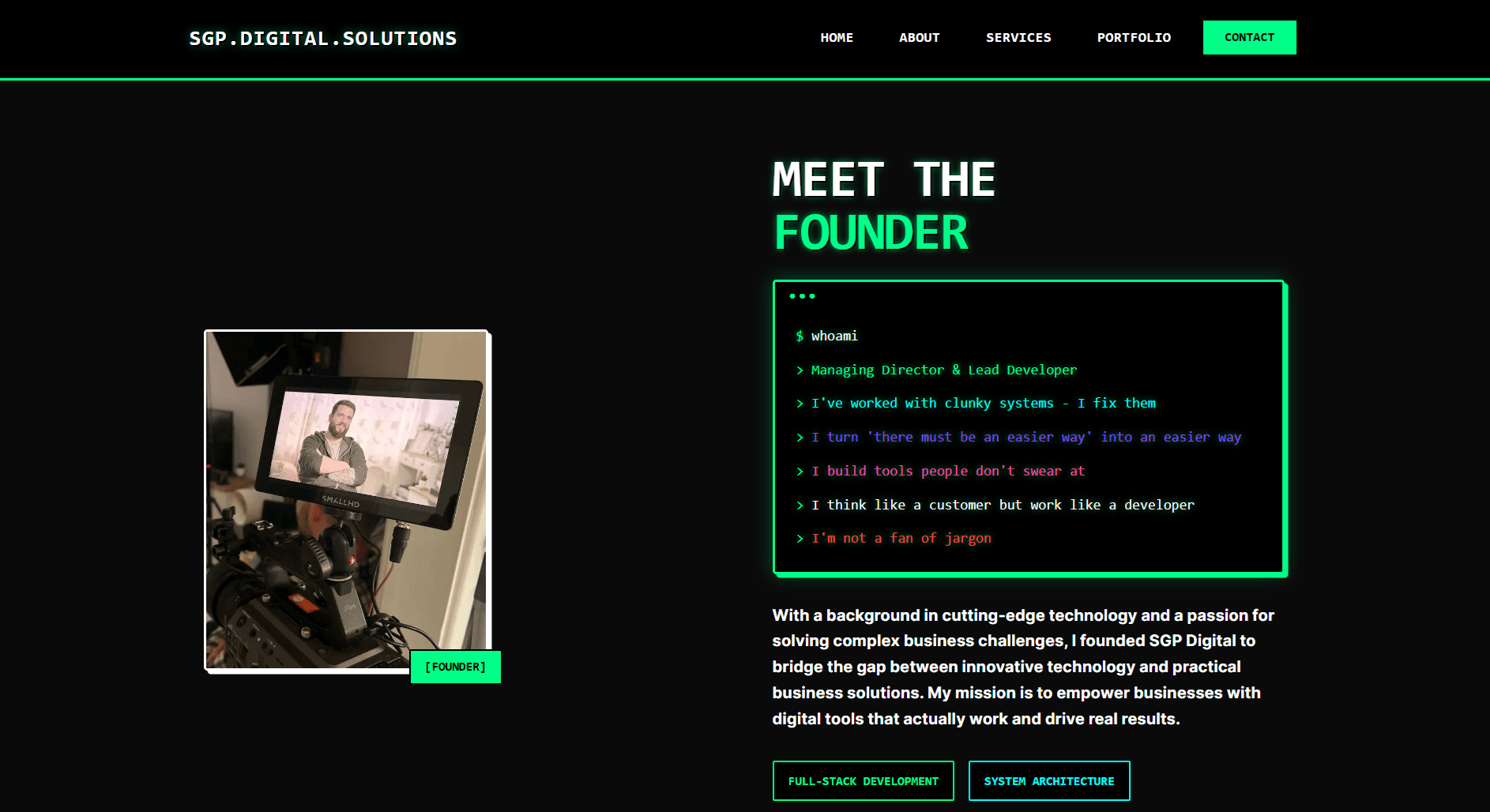 SGP Digital Solutions website project